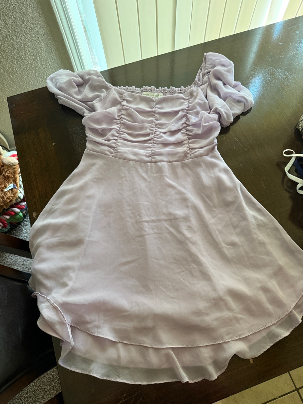 Altar'd State Lavender Ruffle-Trim Slip